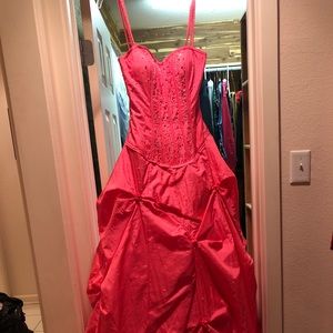 Coral prom / quincenera dress